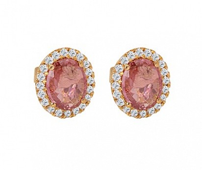 Pink Sapphire & Diamond Earring, DUBAI