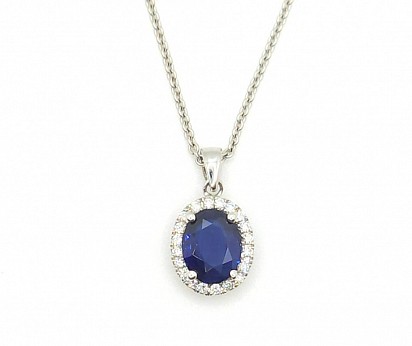 Blue Sapphire and Diamond  Necklace, DUBAI